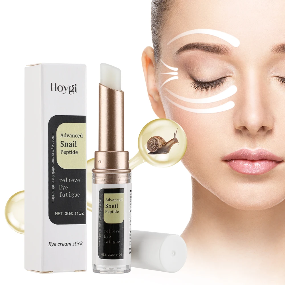 

Snail Peptide Eye Cream Stick Reduce Dark Circles Eye Bags Treatment Firming Eye Brightener Nourishing Moisturize Eye Cream