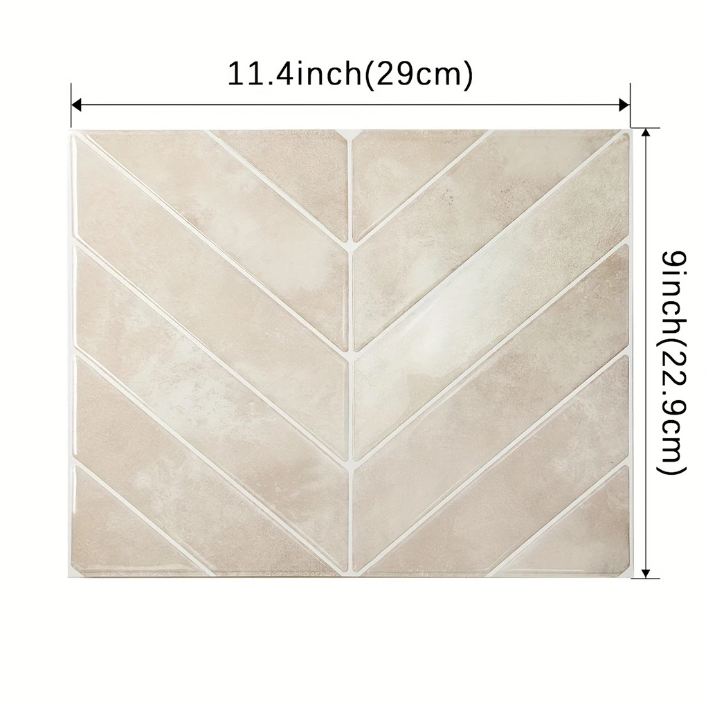 PVC Home Decor With Adheve Tiles – Pack Of 12 For Kitchen Walls For Bathroom Self-Adheve Tiles SCQ1097（20x20cm） 12pcs