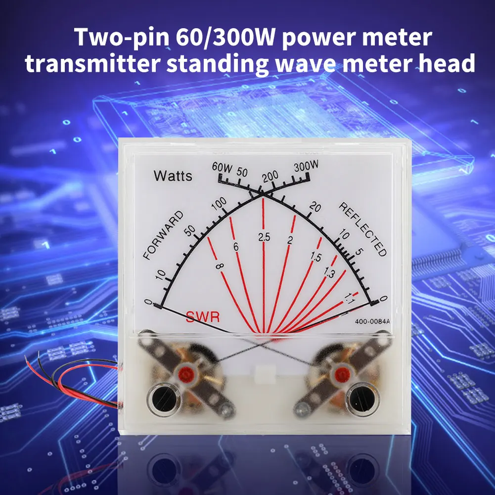 Swr Watt Power Meter Wireless Radio Station Dual-pin 60/300w Meter Transmitter Standing Wave Tool with Backlight