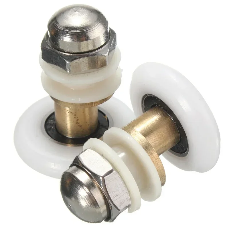 4pcs 23/25/27mm Replacement Brass Bathroom Shower Door Roller Runner Glass Sliding Door Wheel Pulley