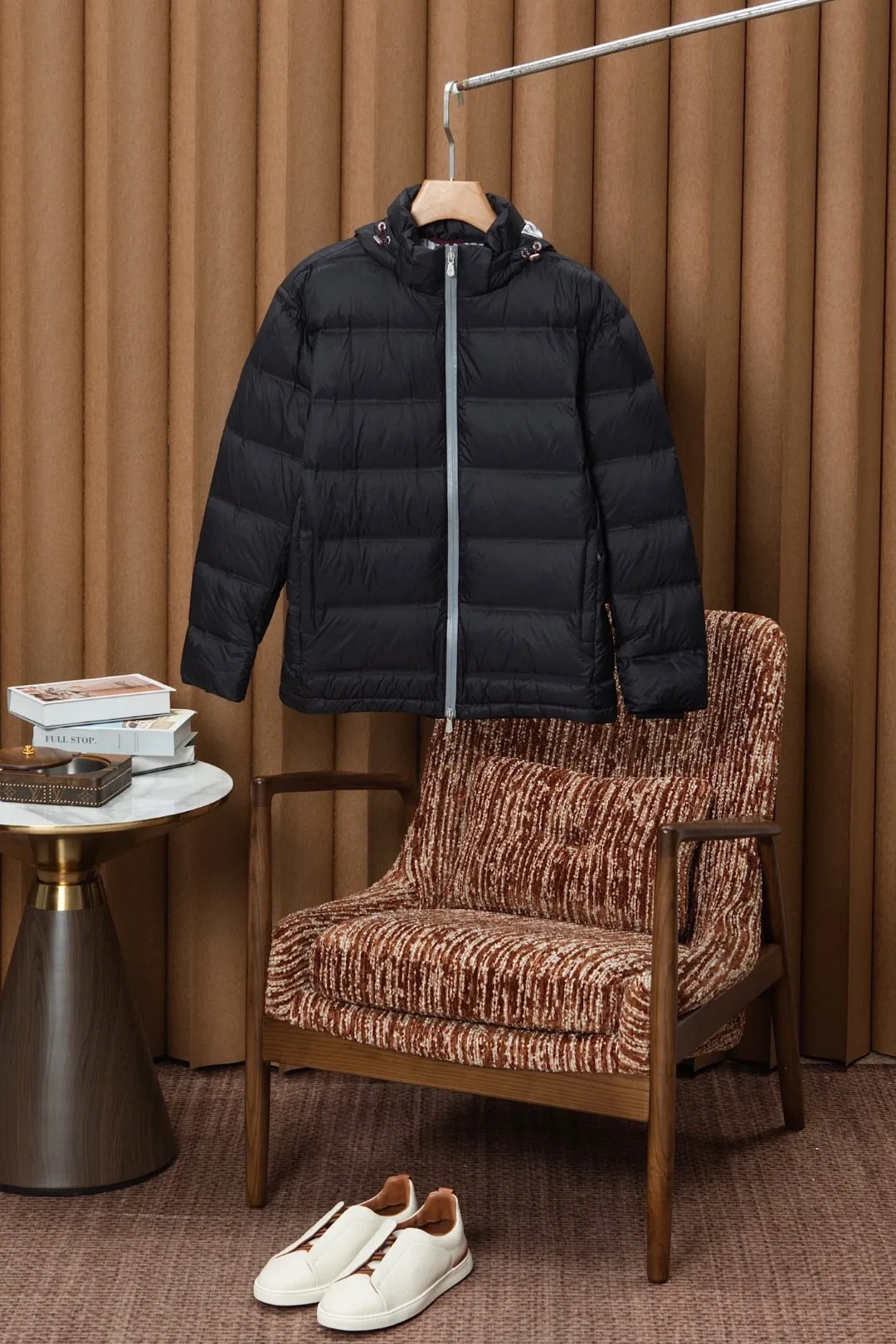 

BC Version Luxury Men's down Jaet White Goose Feather Warm Casual Outerwear Lightweight Busin Sle Hooded Zipper Closure