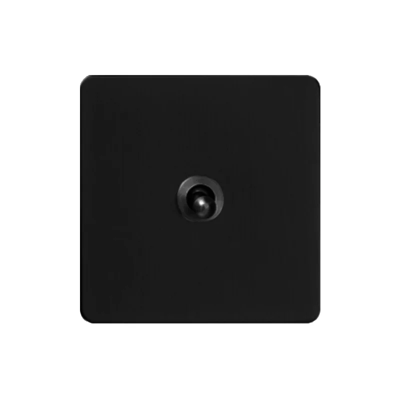 Niva wall switches luxury stainless steel black panel light switch 1 gang double UK home socket