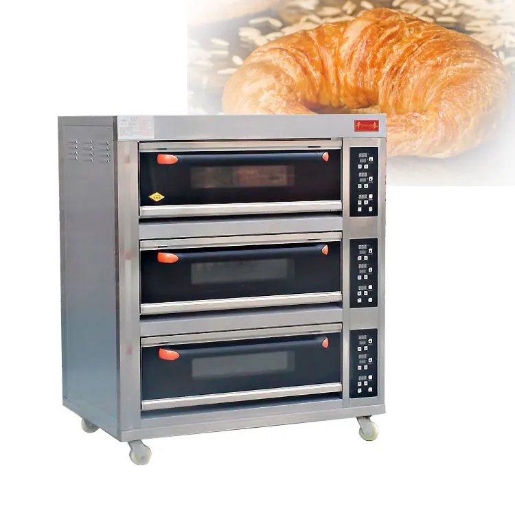 

Oven Commercial Second Floor Two / Four Disk Large Capacity Double Oven Cake Bread Pizza Large Electric Oven