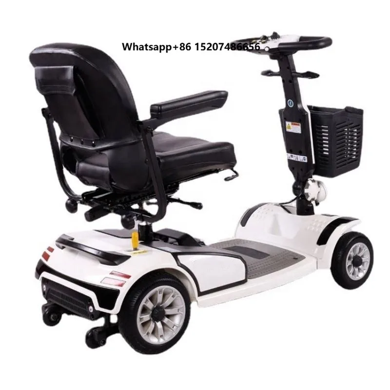 Factory Wholesale Digital 120kg Foldable Compact Electric Grocery Shopping Cart Trolley for Disabled with 4 Wheels