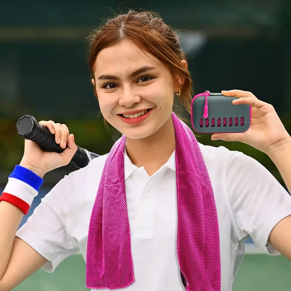 Portable Polyester Cooling Towel Microfiber Absorbent Microfiber Towel EVA Boxed Quick Dry Towel Gym