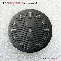 31MM Dial NH35 Weak Green Luminous Watch Dial for NH35 NH36 Movement Mechanical Watch Accessories