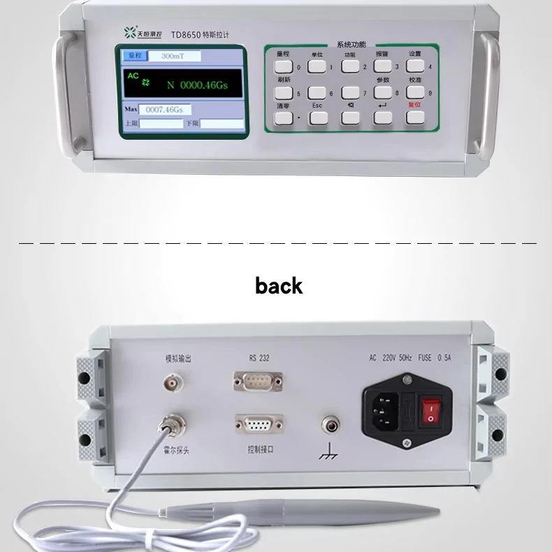 

3Q TD8650 Desktop Gauss Meter 220V Electronic Te sla Meter with 3T Magnetic Field Strength Flux Density Detection Work Use