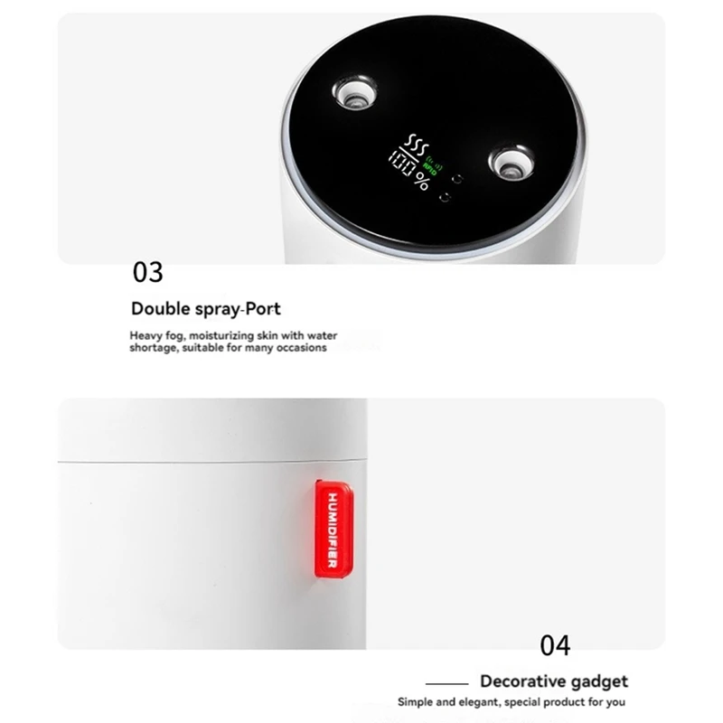 Humidifiers For Bedroom Small Humidifier Rechargeable Desk Portable Humidifier 800ML With Light Cool Mist Humidifiers