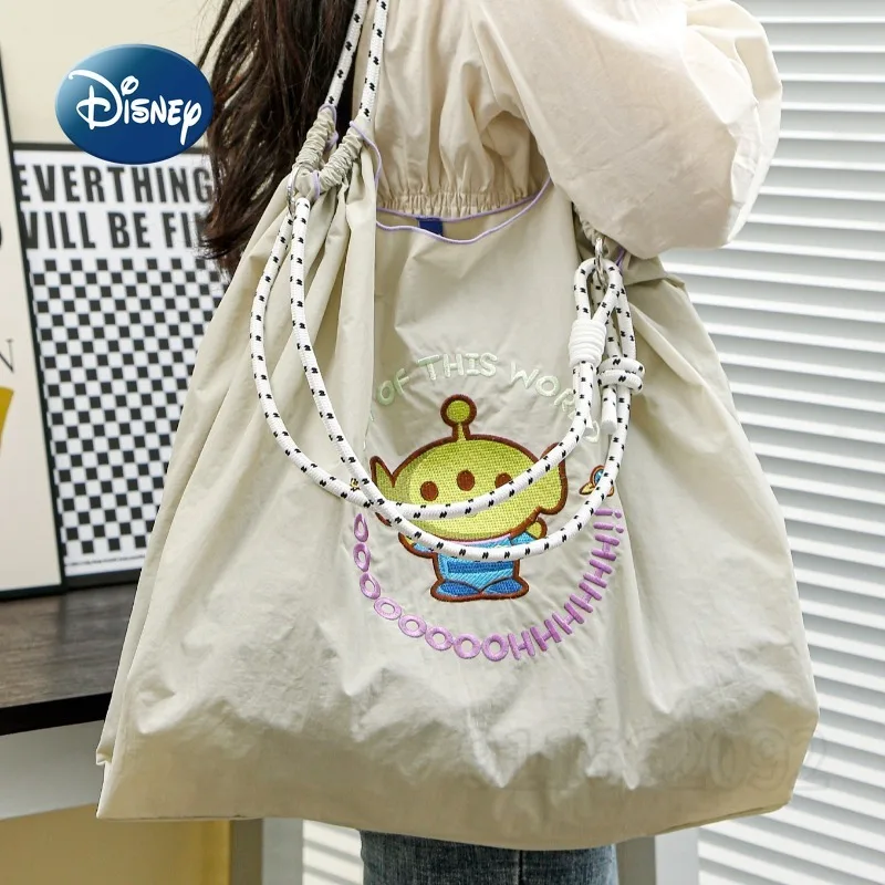 Disney New Women's Shoulder Bag Luxury Brand Original Cartoon Women's Handbag Embroidered Large Capacity Storage Women's Bag