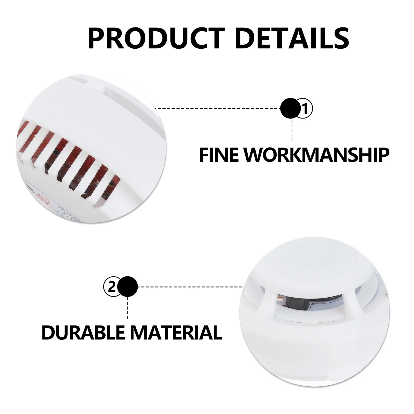 Smoke Photoelectric Sensor 85Db Alarm Red Led For Home Office Hotel Warehouse Fire Safety Independent