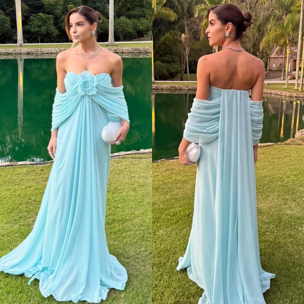 

Элегантные классические шифоновые платья ручной работы с цветочным бисером по индивидуальному заказу, прямые длинные платья без бретелек, платья для особых случаев на заказ, современный стиль