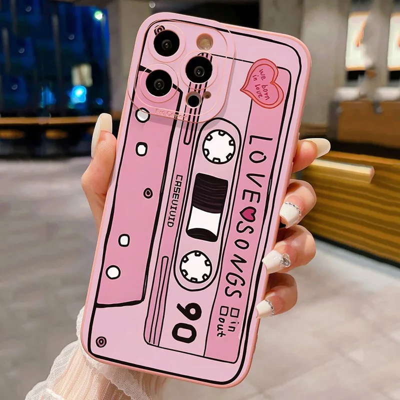 Scribble Tape Design Phone Case for Xiaomi 14T Mi 13T 14 13 12 11 Lite 5G 12T Poco F6 F5 X5 X6 X3 M6 Pro 4G Shockproof Cover