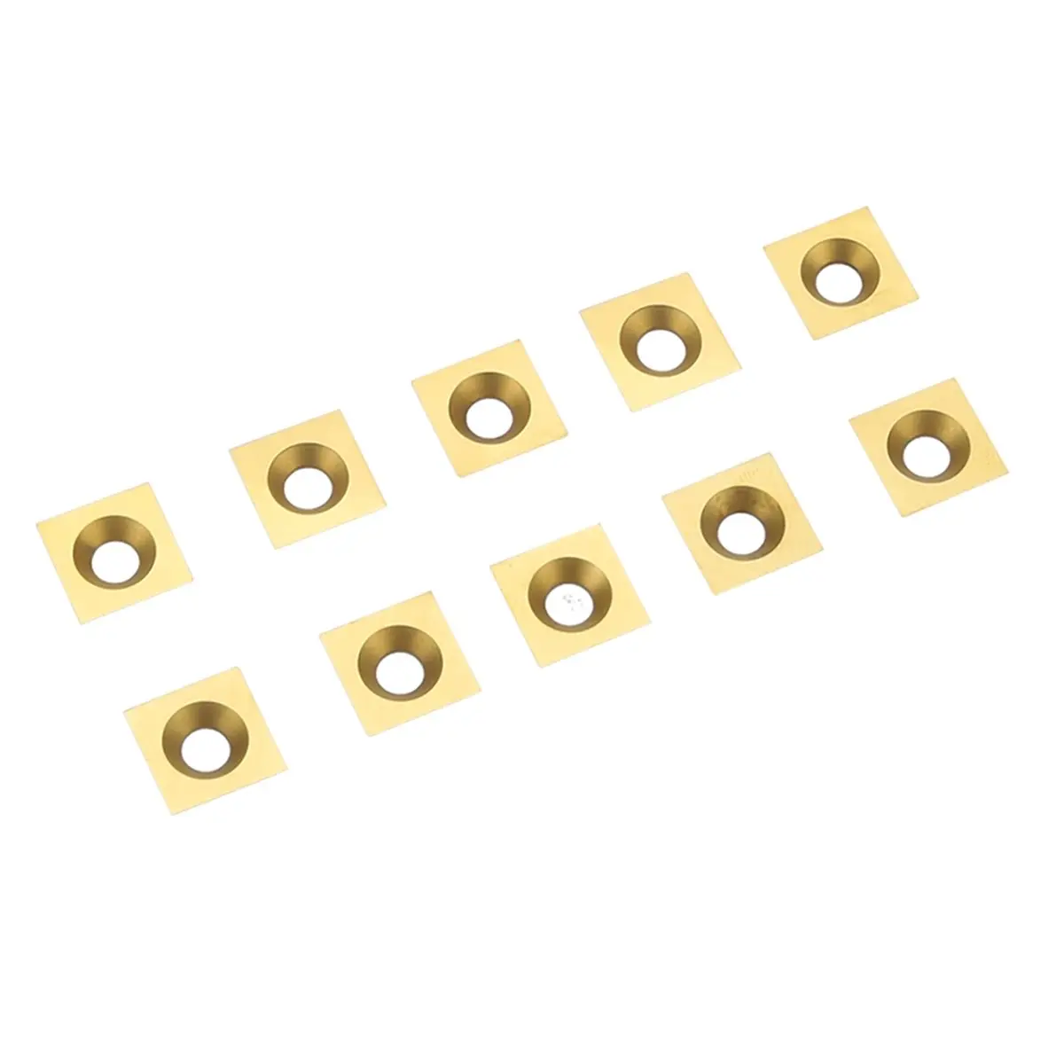 Titanium Coated Carbide Cutter Inserts for Wood Turning Tools, Square 11 X 11mm, 10pcs