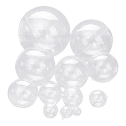 Brand New Transparent Openable Plastic Christmas Decoration Ball Transparent Bauble Decoration Gift Box 3CM