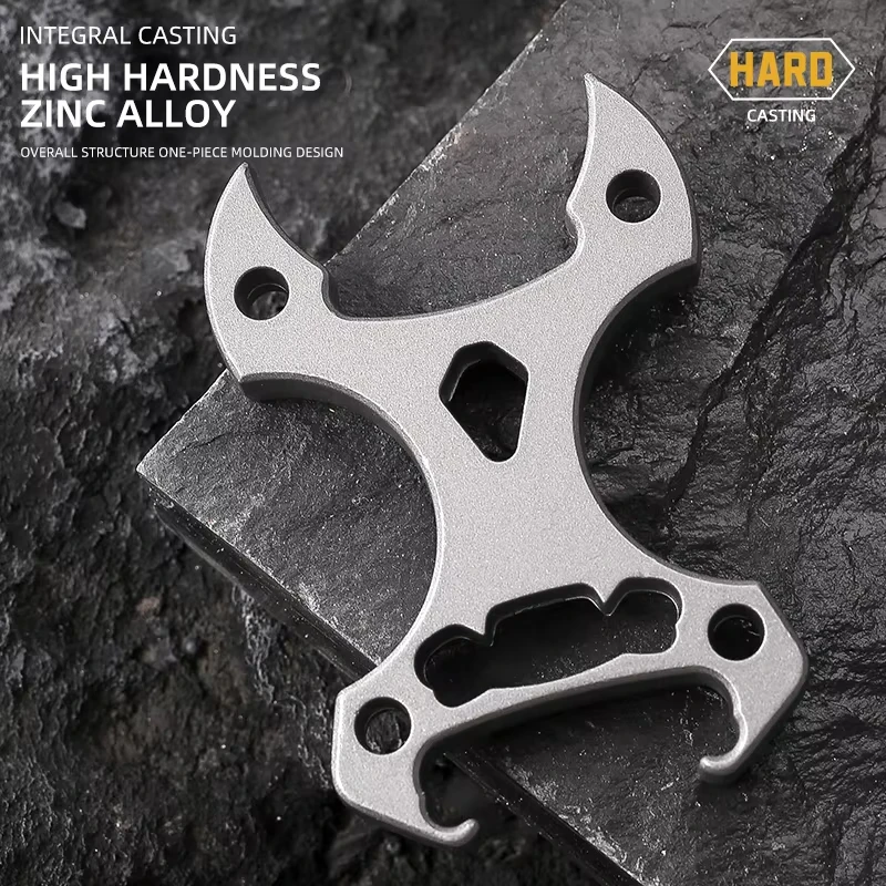 فتاحة زجاجات معدنية متعددة الوظائف من EDC - ملحق محمول خارجي مع باراكورد لسهولة الحمل