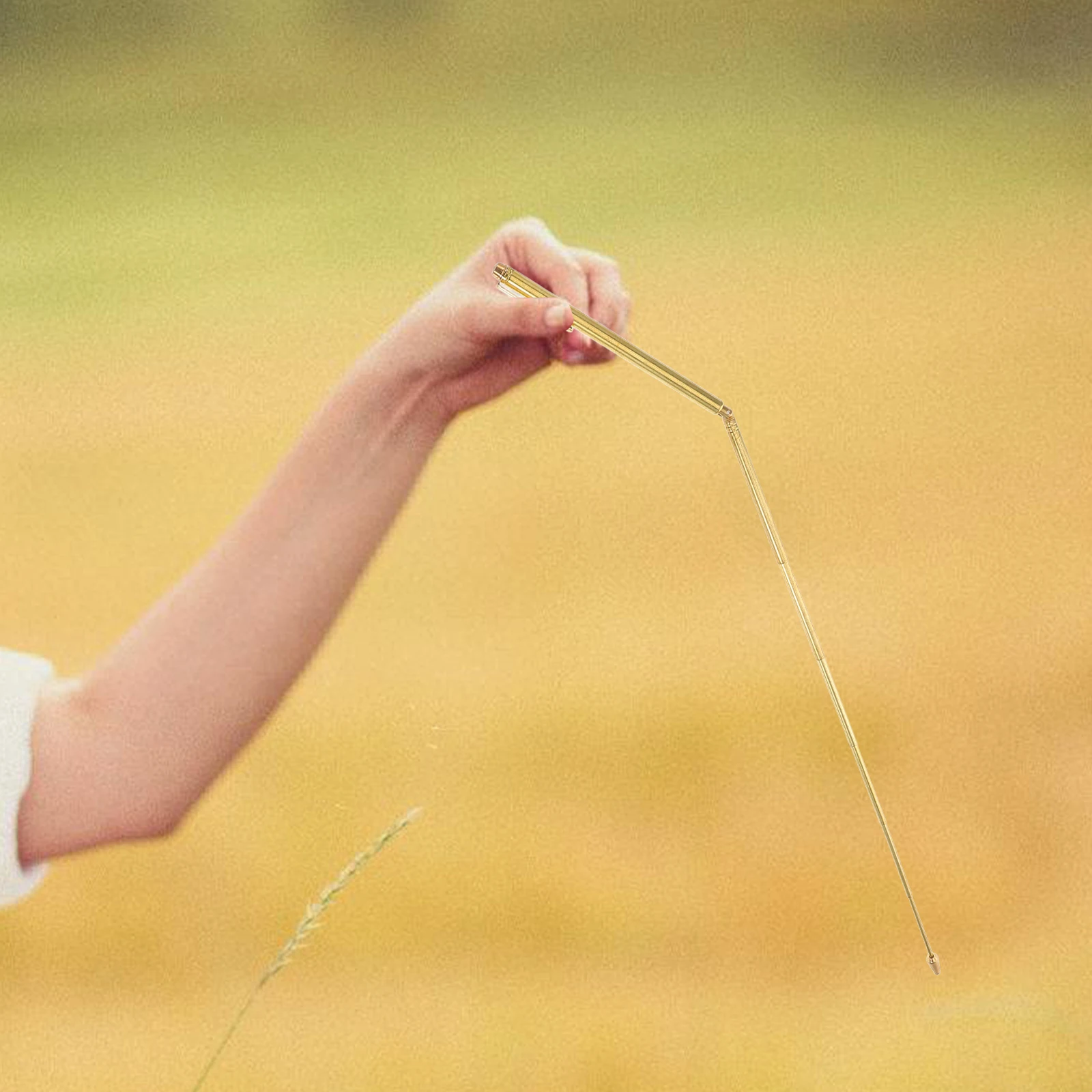 

Telescopic Brass Divining Rod Ruler Folding Water Dowsing Tool Spatial Harmony Measurement Outdoor Use Tool