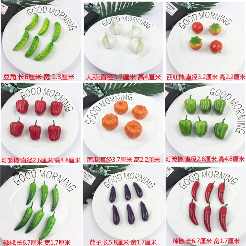 10Pcs/lot Kitchen Toys Foam Mini Simulation Artificial Fruits and Vegetables for Children Pretend Play Toys Miniature Food Toys