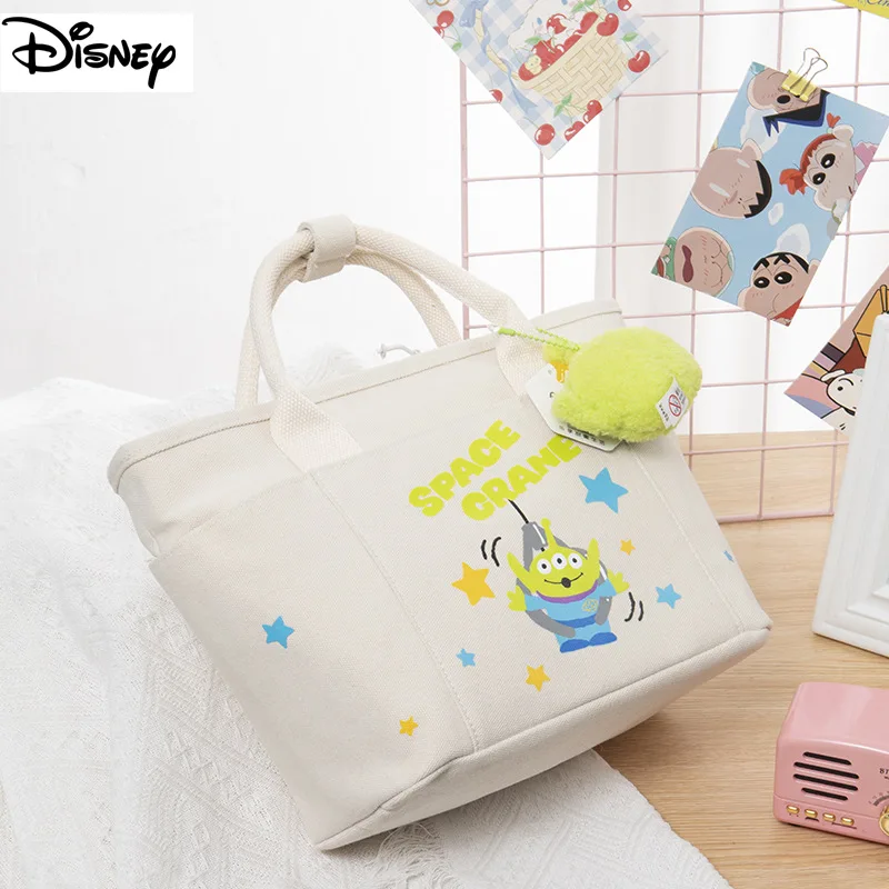 Original Disney Alien Plush Doll Pendant Canvas Handheld Cartoon Anime Portable One Shoulder Bag Kawaii Girls Birthday Gifts