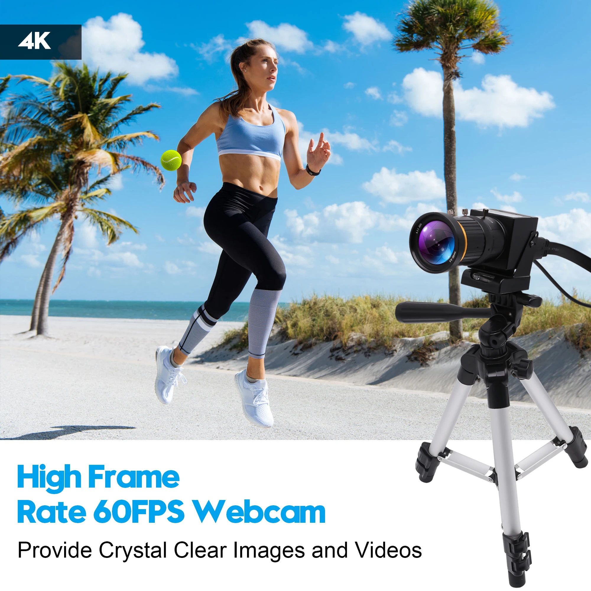 

ELP 4K HDMI USB-камера 4K 60 кадров в секунду 1080P 60 кадров в секунду Высокоскоростная веб-камера USB3.0 H.264 Камера с ручным зумом и объективом CS 5-50 мм для речи