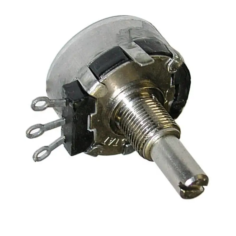 

270-градусный поворотный потенциометр 5 кОм | Вал 23 мм с ручкой управления для аудио, приборов, электроники своими руками — модель 112-372