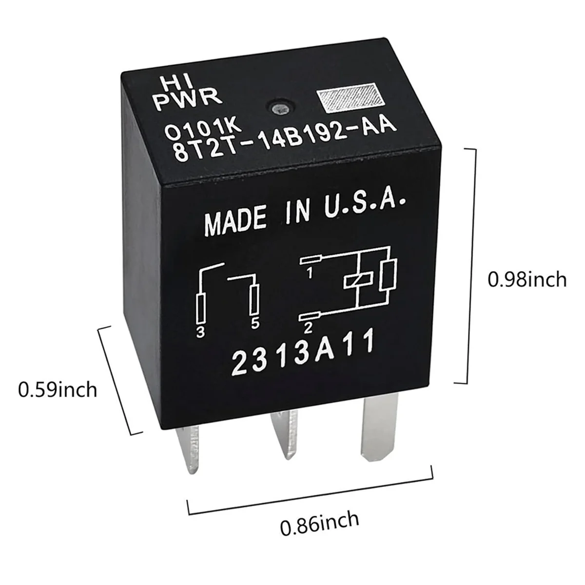Relè ABNJ 8T2T-14B192-AA - Relè automobilistico a 4 pin 12 V CC - Sostituzione per il nuovo relè ventola Edge Mondeo Explorer