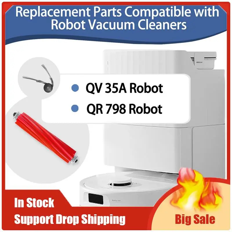 

Лучшие предложения Запасные части для пылесоса Roborock QV 35A / QR 798, детали робота, основные щетки, фильтры HEPA, салфетки, мешки для пыли