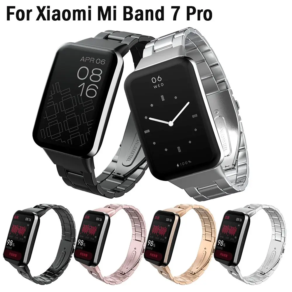 Wristband Watchband Bracelet Metal Stainless Steel Replacement Strap For Xiaomi Band 7 Pro