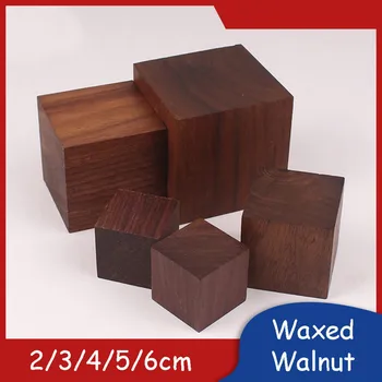 Walnut Block Cubic Wood 2cm 3cm 4cm 5cm 6cm DIY Hand Craft Materials Cube Wooden Blocks Timber