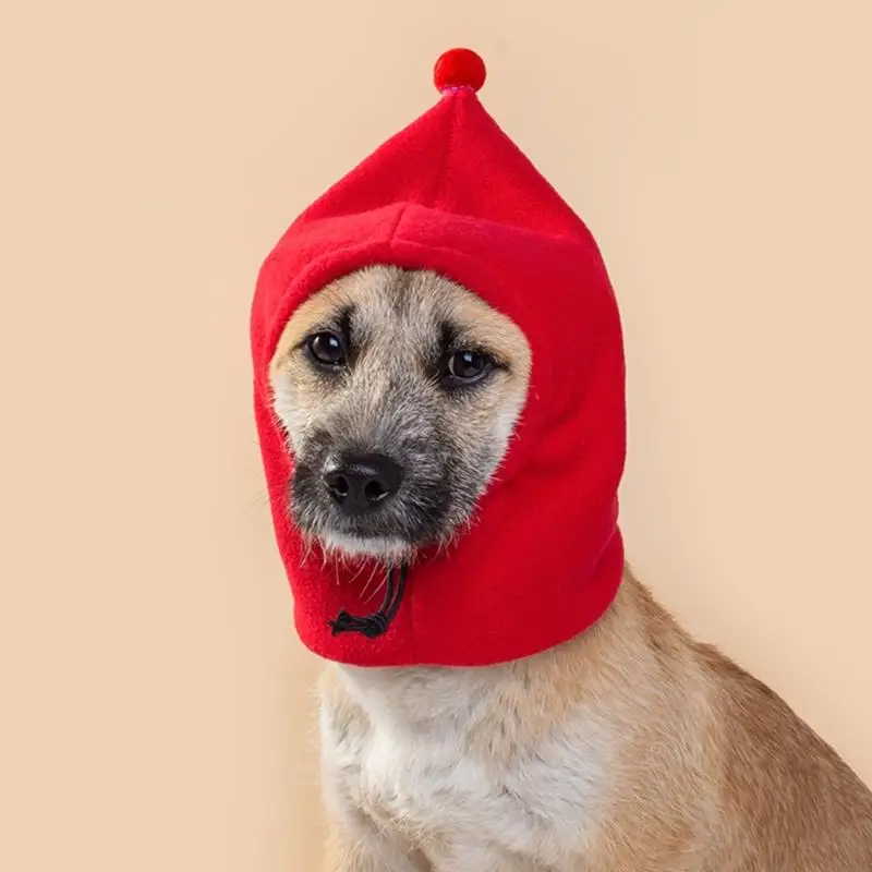 

Утолщенная рождественская шапка для щенков, простая одежда, гибкий головной убор для домашних животных для холодных периодов