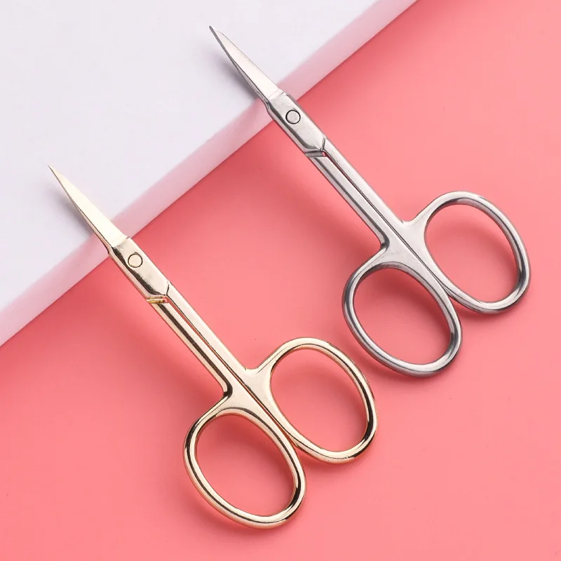 

Stainless Steel Beauty Eyelash Scissor Tool Cutting Pointed Mini Scissors Beauty Eyebrow Trimmer Household Convenient Scissors