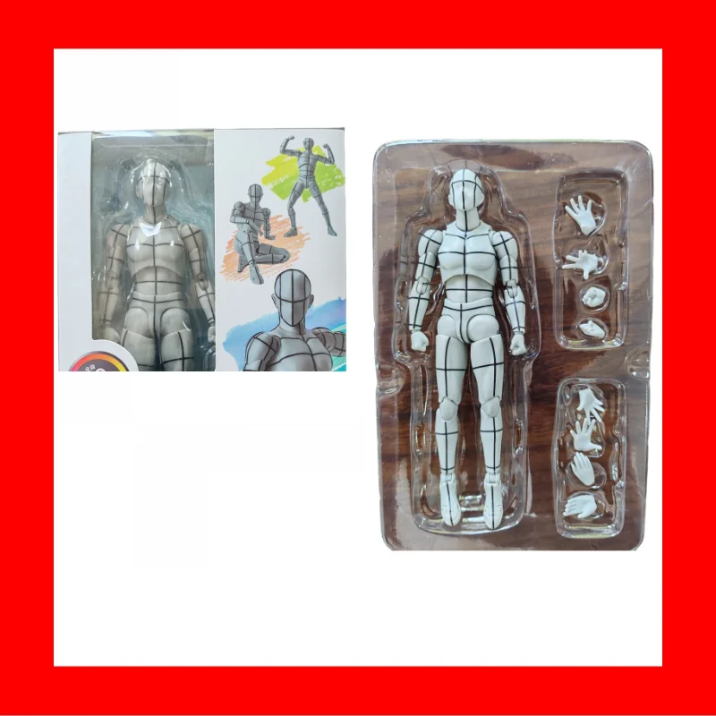 BANDAI SHFiguarts B0DY-KUN Drahtgestell Graue Farbe Ver Sketch Draw Actionfigur Künstler Kunst Malerei Zeichnung Schaufensterpuppen Beweglich