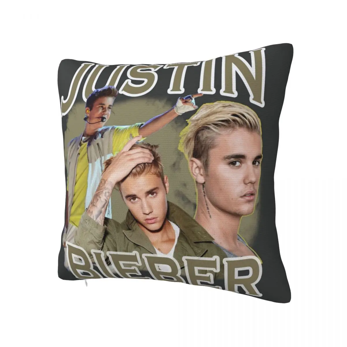 Justined Biebered Pillowcase Printed Polyester Cushion Cover Decorative Throw Pillow Case Cover Home Zipper 18