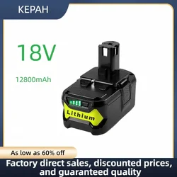 18V 12.8AH Li-ion Rechargeable Battery for Ryobi ONE+ cordless Power Tool BPL1820 P108 P109 P106 P105 P104 P103 RB18L50 RB18L40