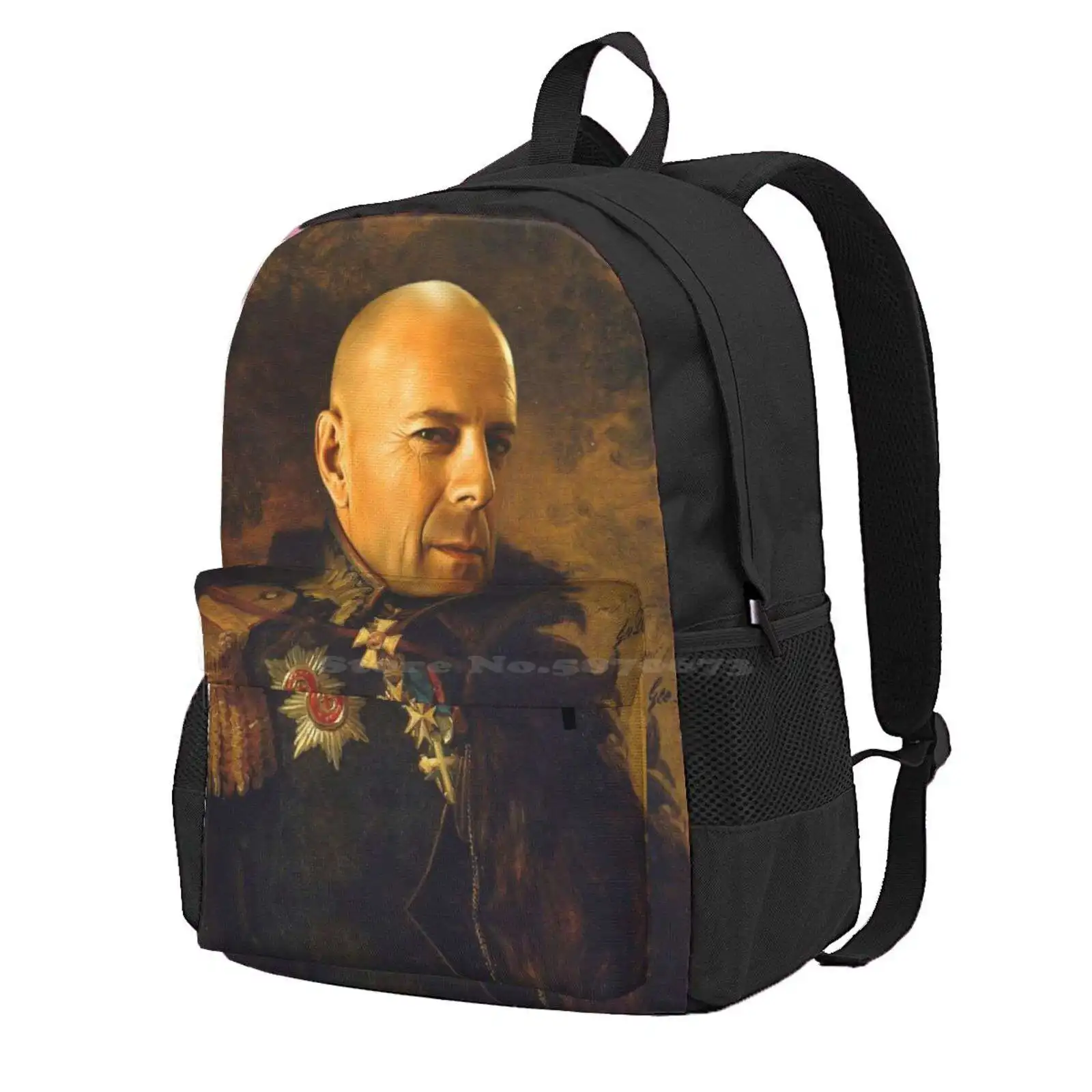 Bruce Willis - Replaceface Hot Sale Schoolbag Backpack Fashion Bags Bruce Willis Portrait Photoshop George Dawe Replaceface