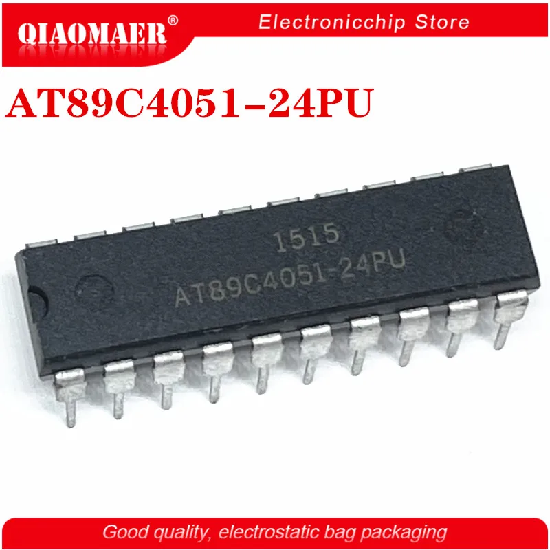 5PCS/LOT AT89C4051-24PI AT89C4051-24PU AT89C4051 DIP IC MCU 8BIT 4KB FLASH 20DIP 89C4051 AT89C4051-24PC