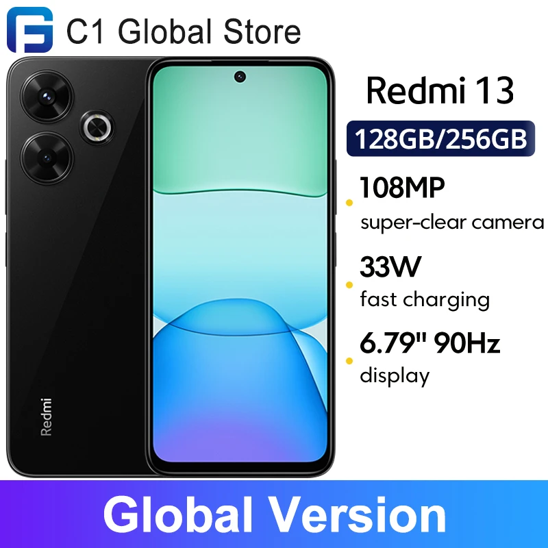 Xiaomi Redmi 13 Global Version Cellphone 108MP super clear camera MediaTek Helio G91 Ultra  33W fast charging 5030mAh battery