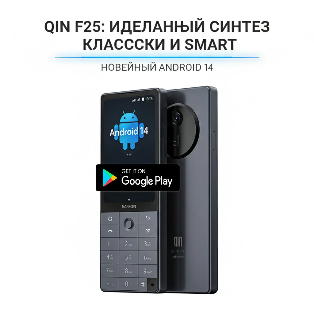 Qin F25 スマートフォン（ロシア語キーボード搭載）：MTK8786、Android