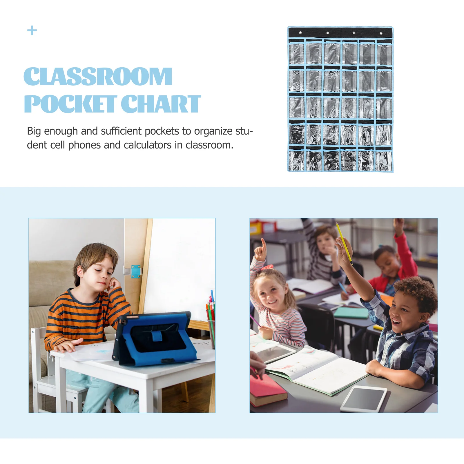 

Phone Pouch Classroom Cell Holder Foldable Bag Storage ganizer With Grid For School Teaching Accessories