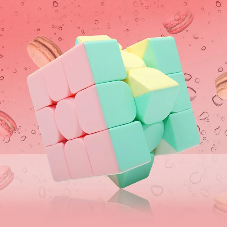 New Color Magic Cube Macaron Stickerless Magic Cube 5x5/4x4/3x3/2x2 Cubing Classroom Macaron Speed Cube Profession Puzzle Toys
