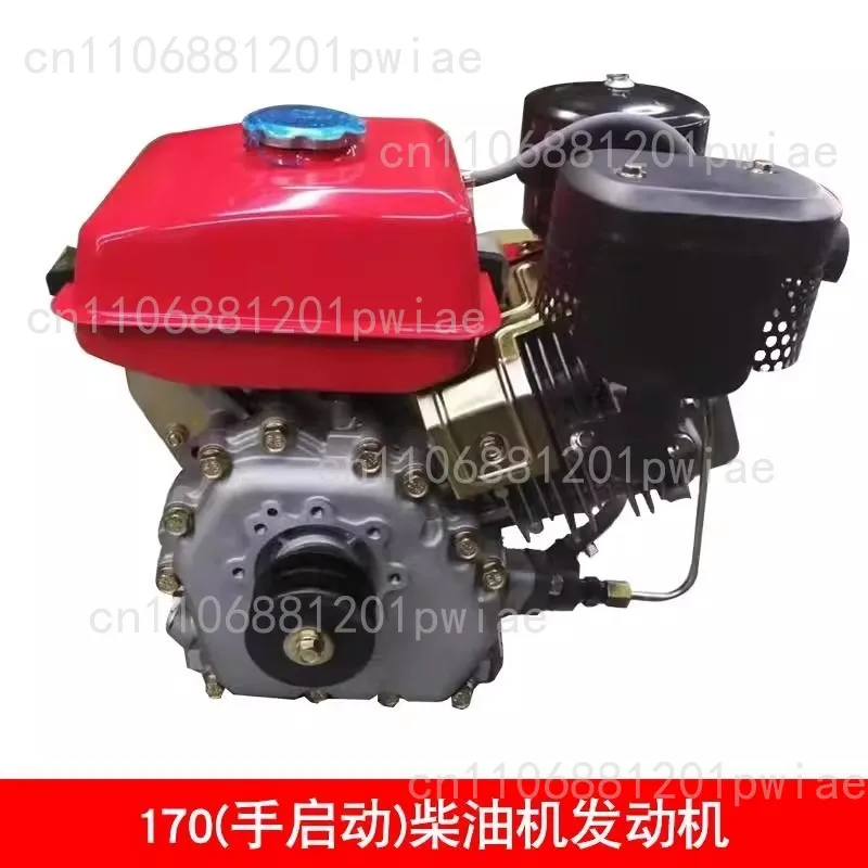 Small single-cylinder diesel engine horizontal air-cooled engine 170F direct injection  tractor agricultural electric