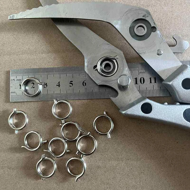 Spring Accessories for Poultry Bone Scissors, Pack of 2, 1.8mm Spring Wire, 15mm Outer Diameter, Steel, Nickel Plating.