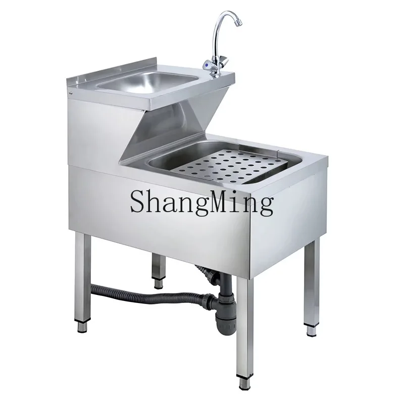 

FG stainless steel sink, commercial kitchen stainless steel hand washing sink with filter stainless steel sink