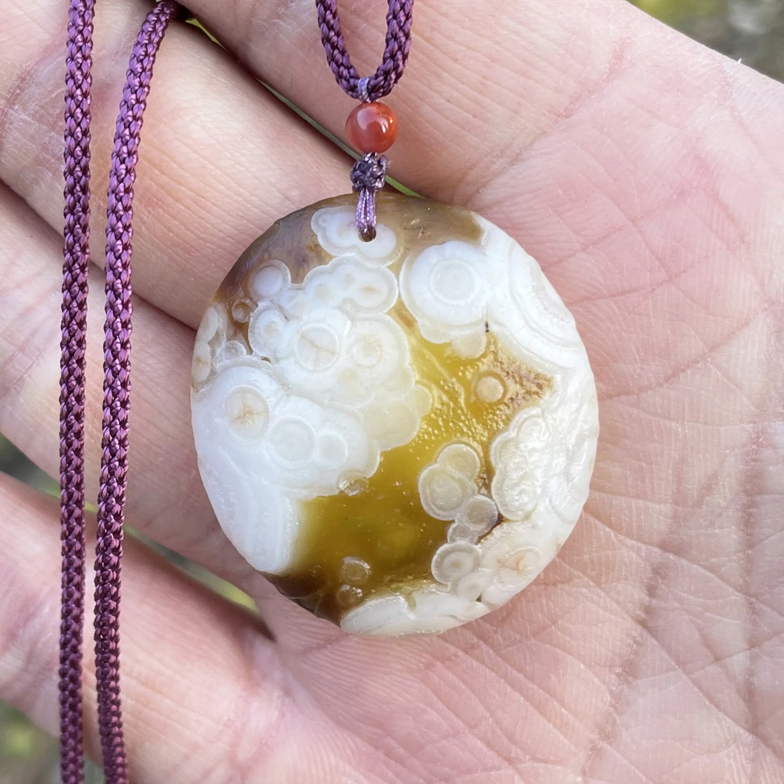 Natural Sardonyx Agate Pendant Alxa Gobi Rock Unpolished Energy Crystal Quartz Necklace Reiki Healing Stone DIY Home Decor