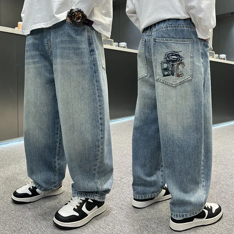 

Boys' jeans, spring and autumn seasons, children's casual pants, outdoor boys' pants, street style