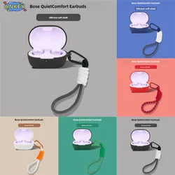 Case for Bose QuietComfort Earbuds 2024 Soft Protective Cover Nylon Lanyard Shells Anti Dust Sleeve Hand Rope Strap Accessories
