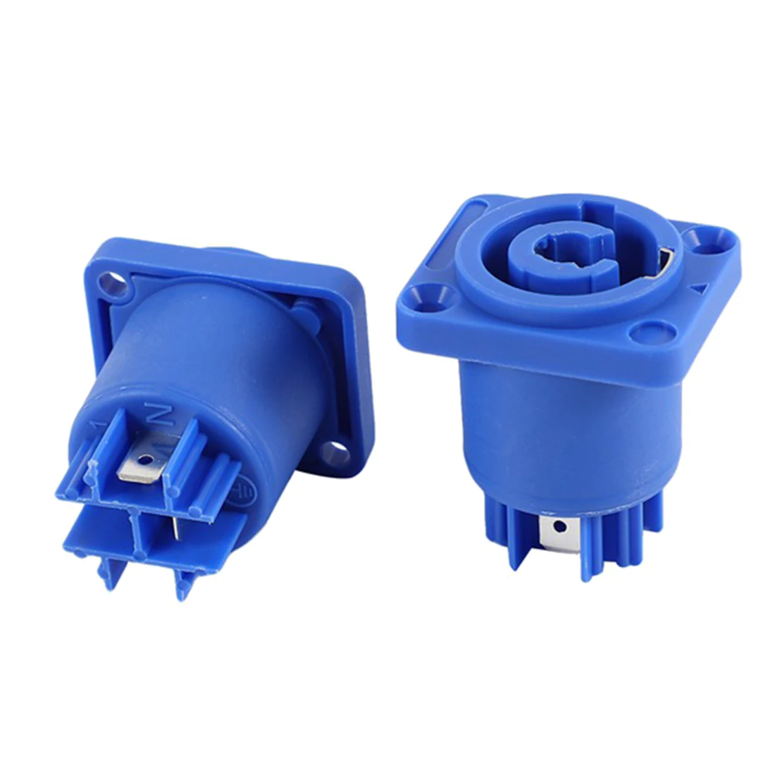 ZDH 10PCS Connettore Powercon 3 Pin 20A 250V Presa Pannello Altoparlante di Alimentazione Femmina per Illuminazione Scenica Schermo LED,Blu