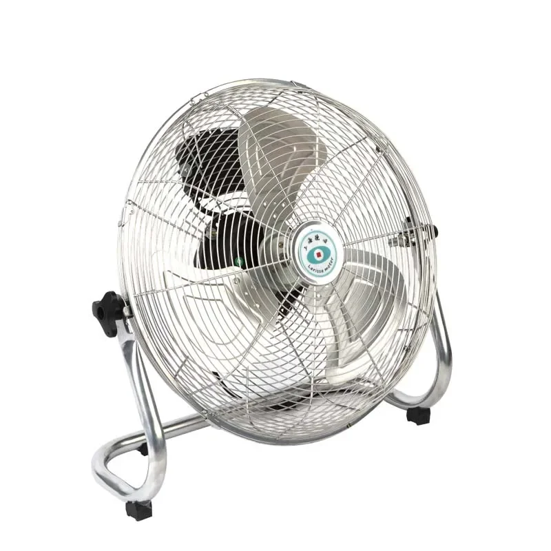 Ventilador de piso elétrico industrial portátil comercial de alta velocidade 10 12 16 18 20 polegadas com bobina de ventilador de piso de metal