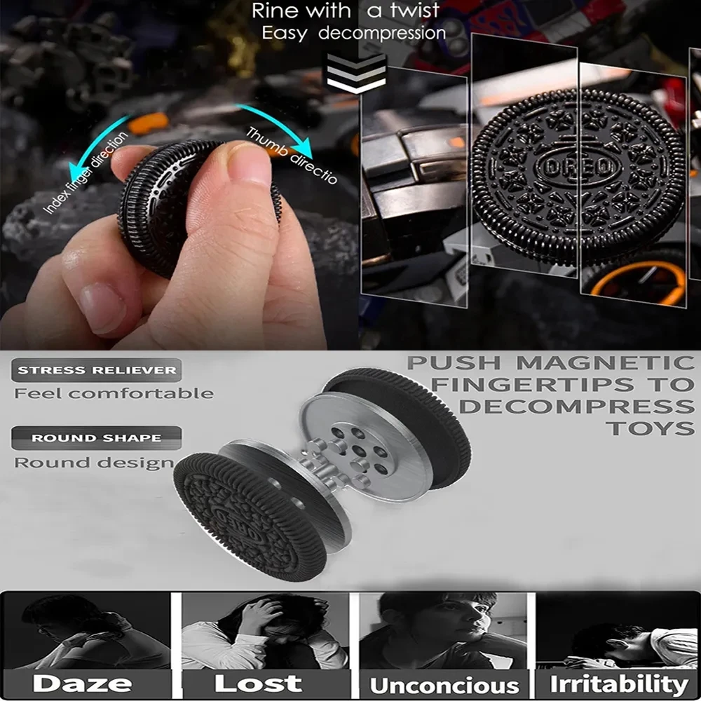 Metal Magnetic Coin Gyro Toy Fidget Spinner EDC Autism Pop AntiStress Hand Spinner Spinning GyroScope Relief Stress Adult Gift