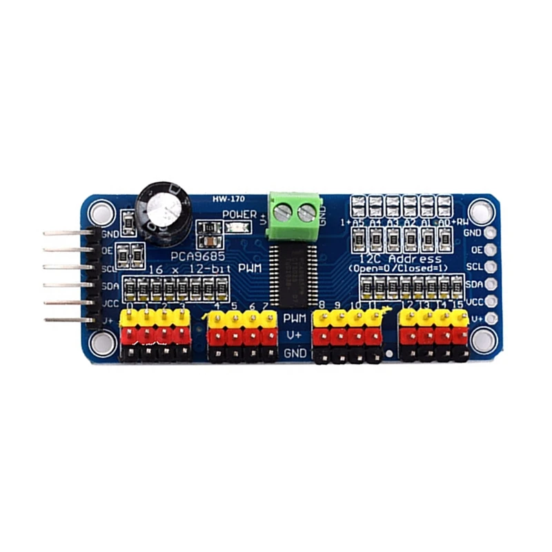 (170)16Ch PWM/Servo/Servo Driver Board Controller IIC PCA9685