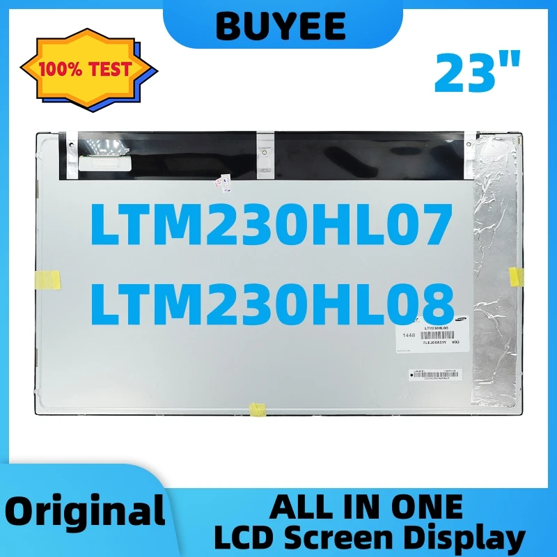 

23" Original Used LTM230HL07 LTM230HL08 ALL IN ONE For Samsung LCD Screen Display LED Industrial Monitor 1920x1080 FHD 30Pins